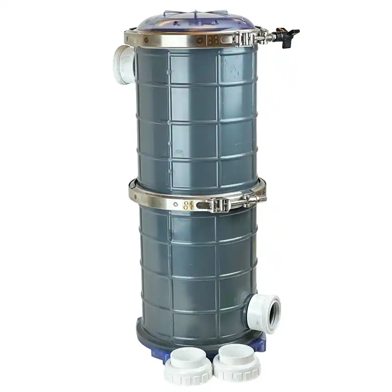 PurFlo 2 High Grey Basket Strainer w/ Stainless Steel Basket - Bulk System Inc