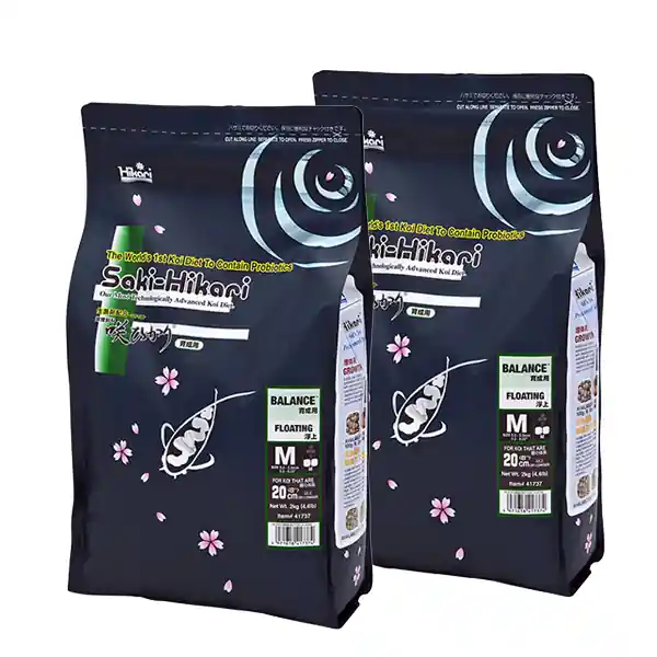 Saki Hikari Balance Koi Food - Floating, Medium Pellets, 22 lbs.