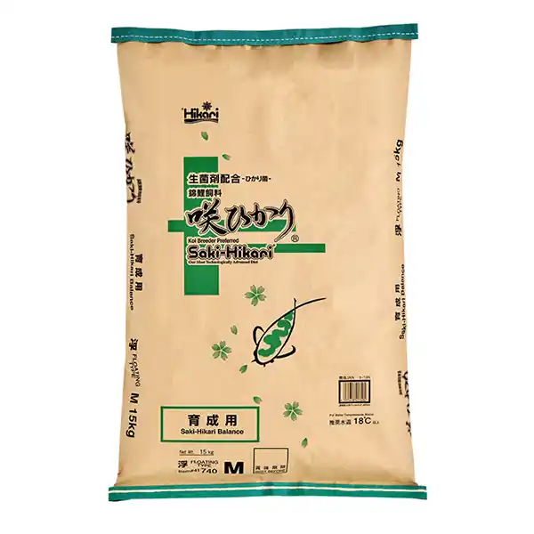 Saki Hikari Balance Koi Food - Floating, Medium Pellets, 33 lbs.