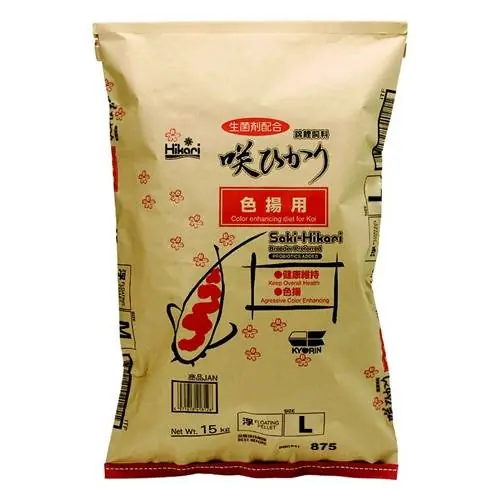 Saki Hikari Color Enhancing Koi Food - Floating, Large Pellets, 33 lbs.