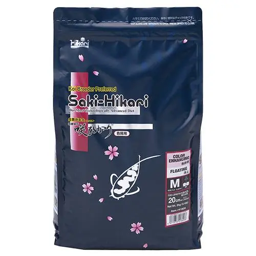 Saki Hikari Color Enhancing Koi Food - Floating, Medium Pellet, 4.4 lbs.