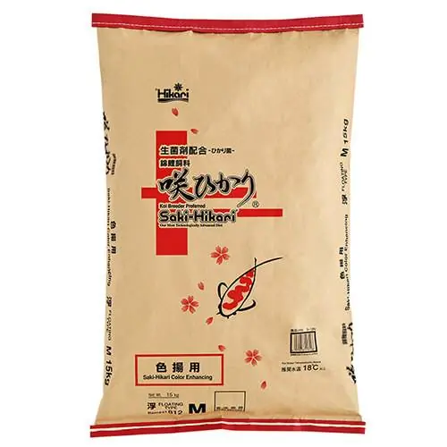 Saki Hikari Color Enhancing Koi Food - Floating, Medium Pellets, 33 lbs.