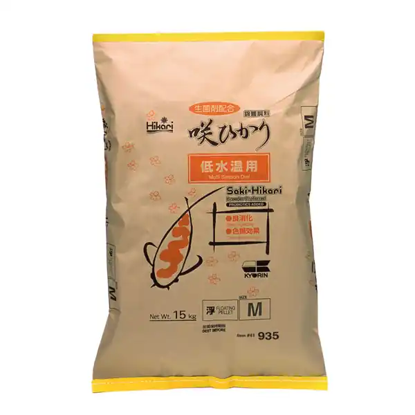 Saki Hikari Multi-Season Koi Food - Floating, Medium Pellets, 33 lbs.