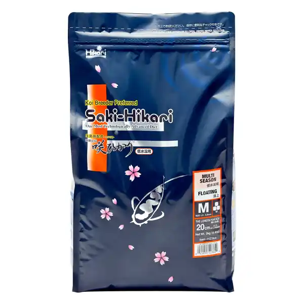 Saki Hikari Multi-Season Koi Food - Floating, Medium Pellets, 4.4 lbs.