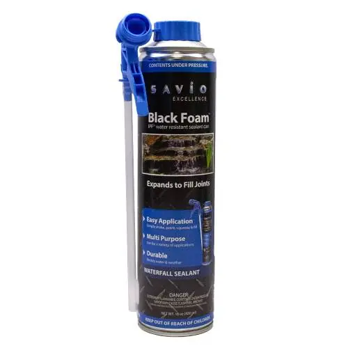 Savio Black Waterfall Sealant Spray Foam 16 oz. Can