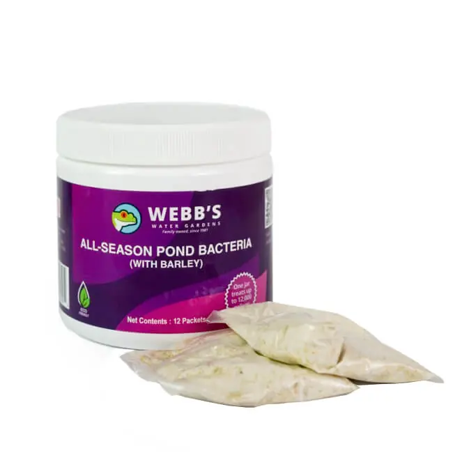 Webb's Water Gardens All-Season Pond Bacteria with Barley - 1 oz Water Soluble Packets