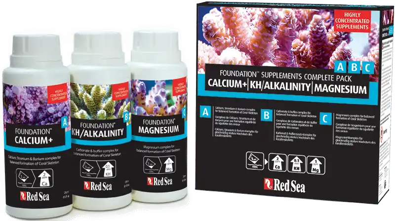 Red Sea Reef Foundation A,B,C 3x250ml Multi-Pack Liquid Supplements