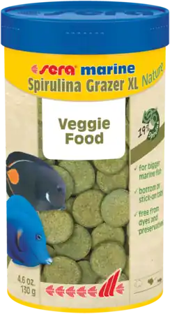 Sera Marine Spirulina Grazer XL Veggie Food Pellets