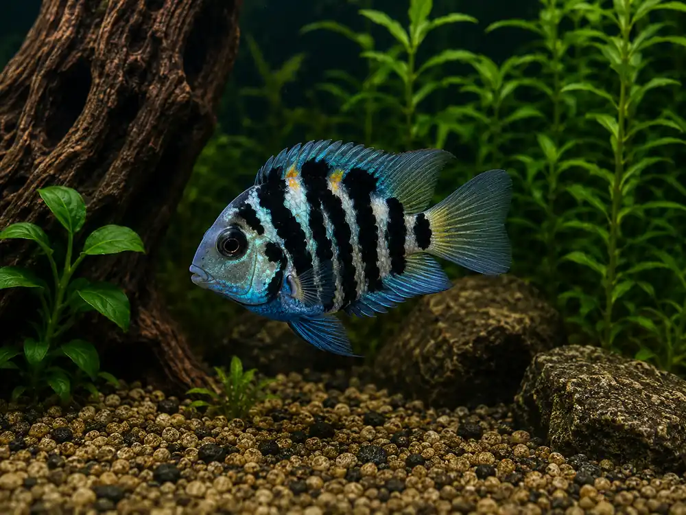 Blue tiger Parrot - Natural Environment Aquatix