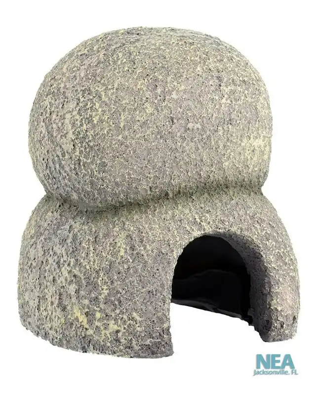 Two Stone Hide Cave Aquarium Ornament - Royal