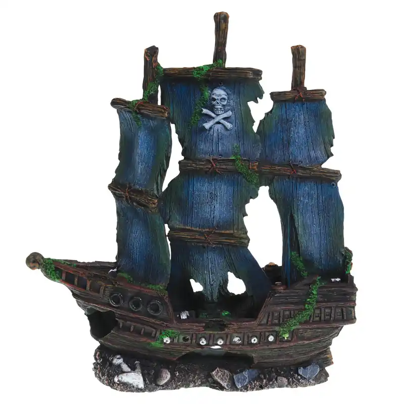 Pirate Ship Aquarium Ornament - Royal