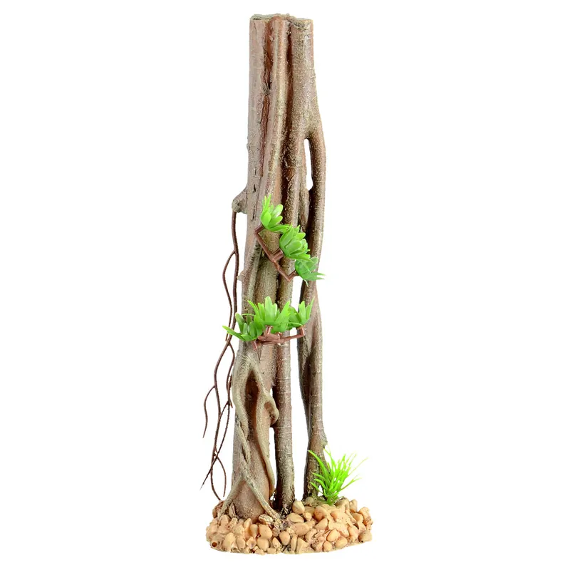 Mini Mangrove Root with Plant Aquarium Ornament - Royal