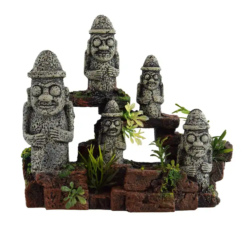 Five Stone Men Aquarium Ornament - Royal