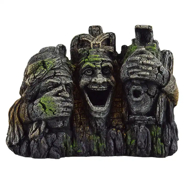 Speak No Evil, Hear No Evil, See No Evil Aquarium Ornament - Royal