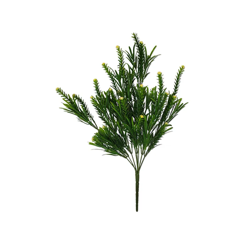 17" Cactus Flowers / Podocarpus Leaf Bush C - DFW