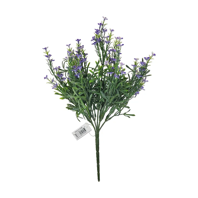 14" Springerii Flower Bush Purple Plastic Plant - DFW