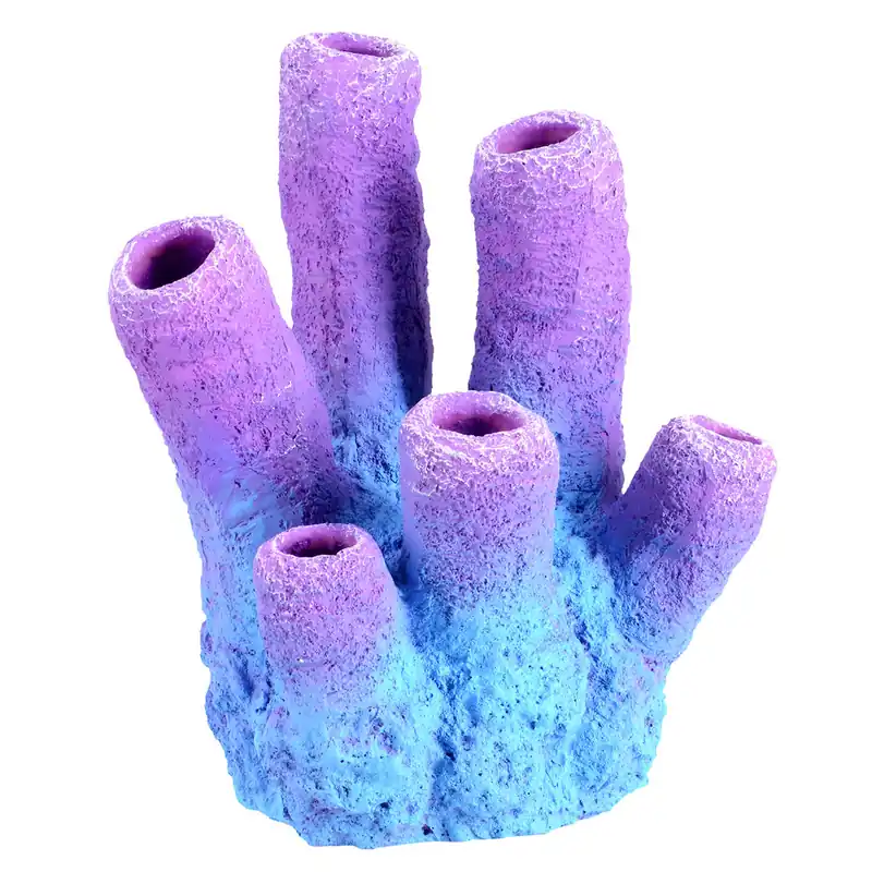 Purple Tube Sponge Aquarium Decor - Natural Environment Aquatix