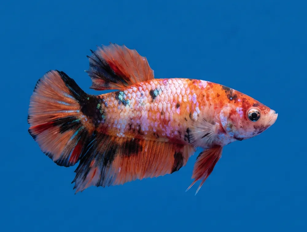 Galaxy Halfmoon Female Betta - Cuboid Nature Aquarium