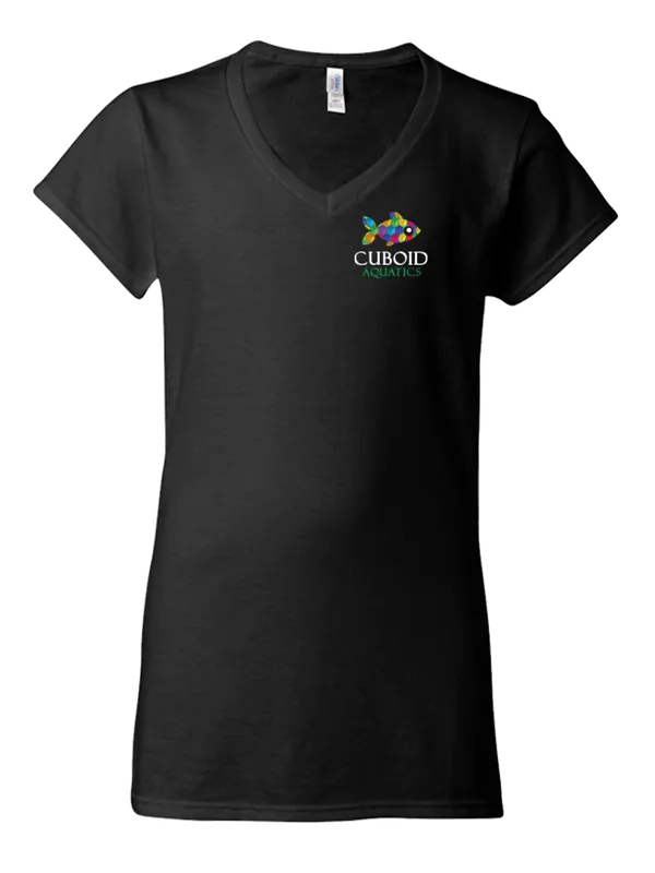 Cuboid Womens Shirt - Black, Cotton, Short Sleeve