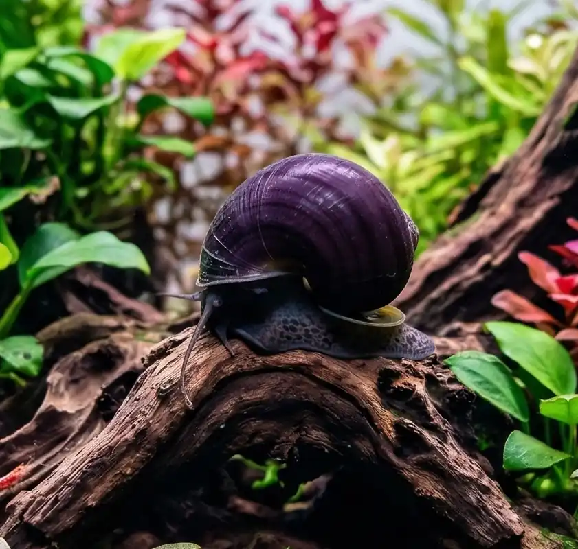Purple Black Mystery Snail - Cuboid Nature Aquarium