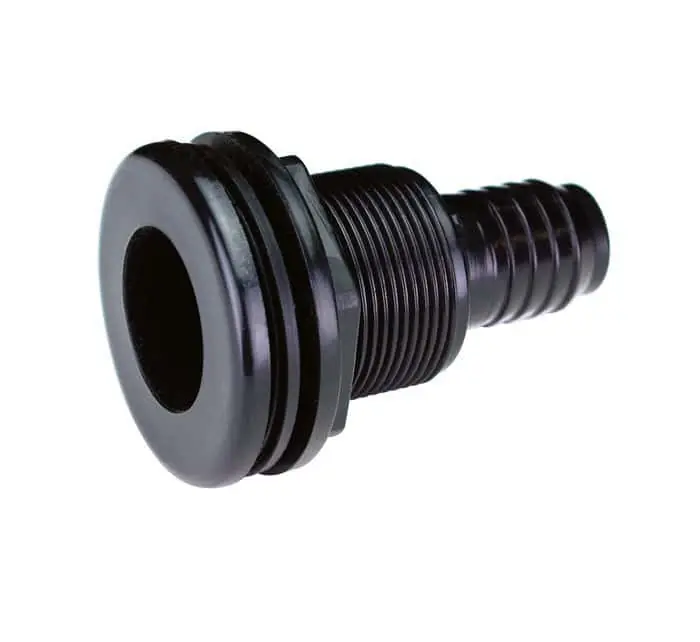 1/2″ slip bulkhead w/ insert 1 1/8″ hole - Plumbing