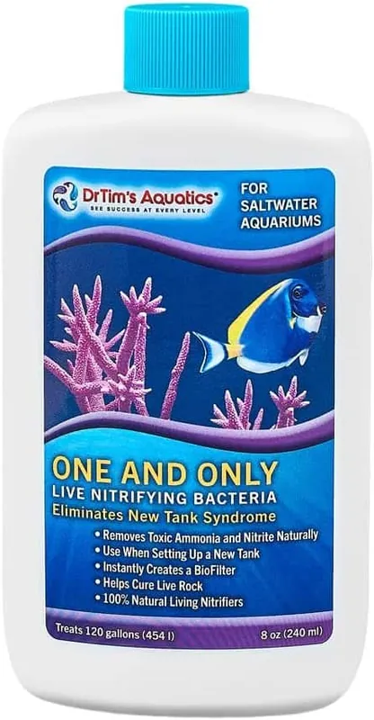 Dr. Tim’s One & Only Live Nitrifying Bacteria Saltwater 8 oz - Maintenance & Accessories