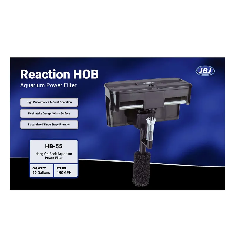 Reaction Aquarium Power Filter – up to 50g - Filtration & Skimmers