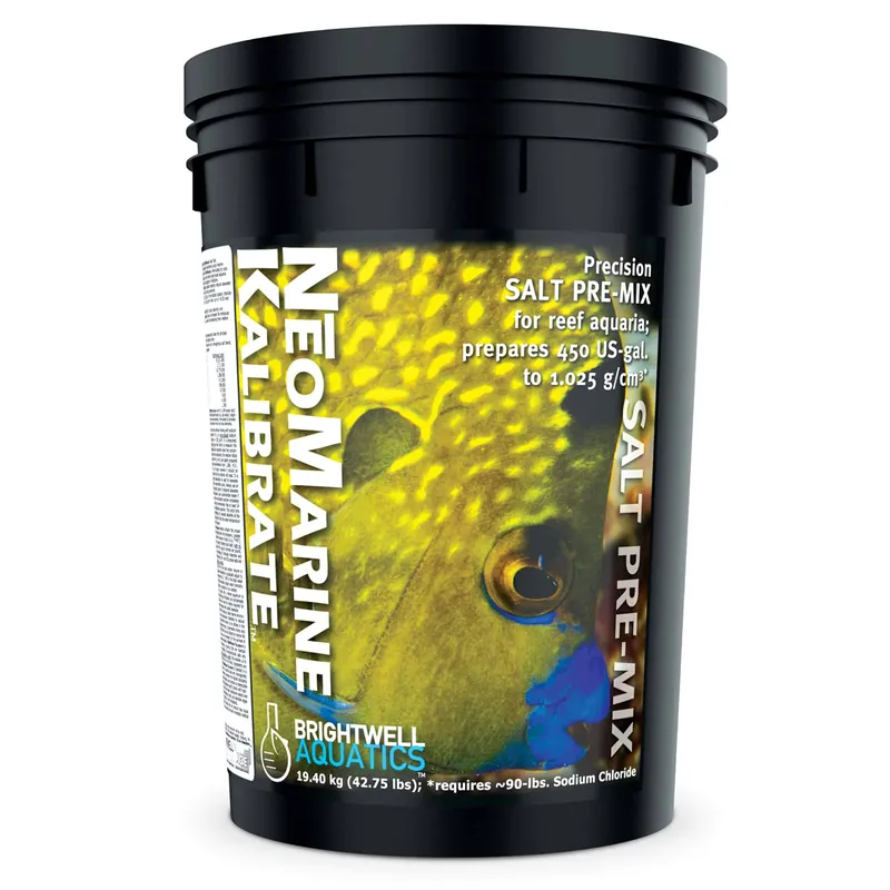 NeoMarine Kalibrate Precision Salt Pre-Mix for 50 US-gallons; *requires NaCl, user supplied; 40 units per row; 5 rows per pallet Makes 189 L / 50 US-gals.*