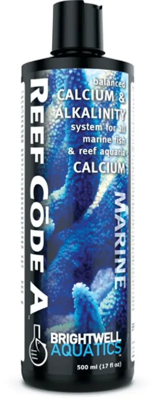 Brightwell Aquatics Reef Code A – Balanced Calcium & Alkalinity System 500ml - Maintenance & Accessories