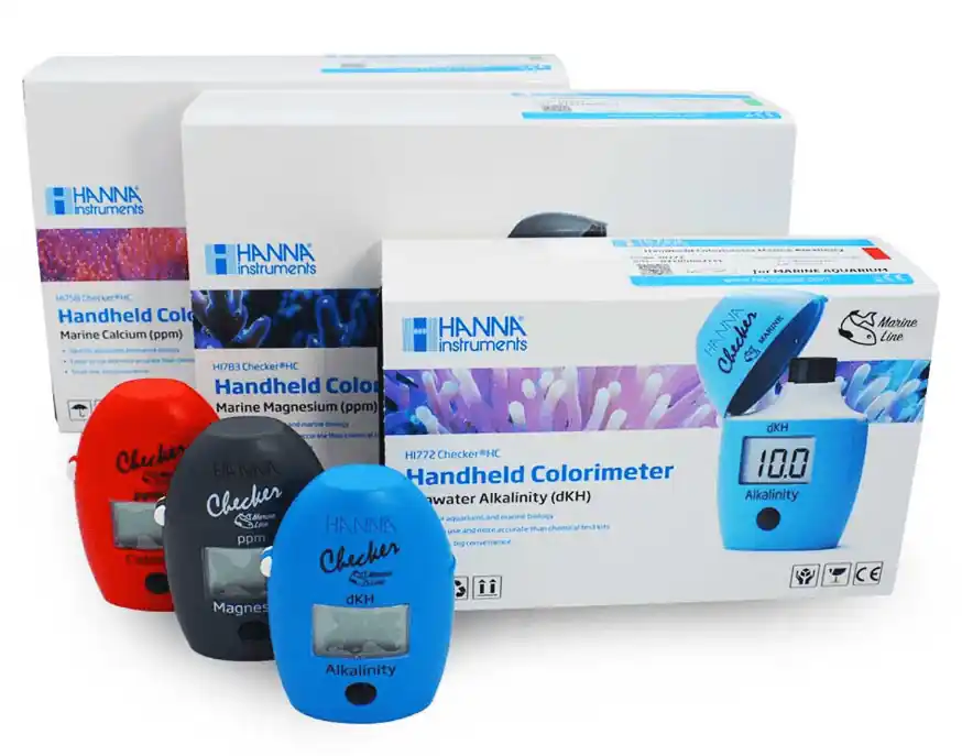 Hanna Instruments Core Parameters Kit 772 Alk, 758 Calcium, 783 Magnesium) Checker HC (Saltwater) - Maintenance & Accessories