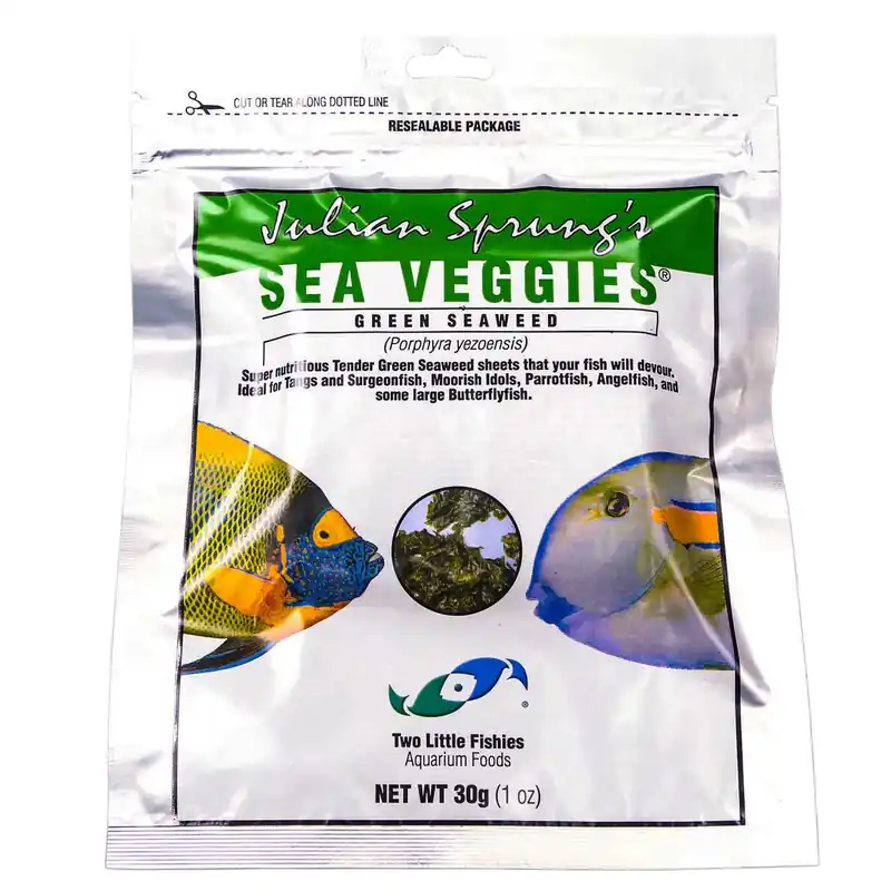Two Little Fishies Green Sea Veggies Seaweed Sheets 30G - Maintenance & Accessories