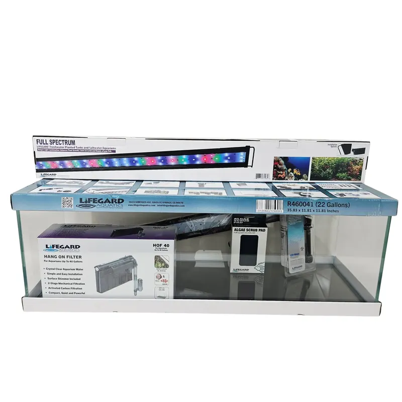 22 Gallon Crystal Long Bookshelf Aquarium Kit - Aquariums