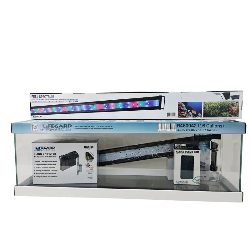 16 Gallon Crystal Bookshelf Aquarium Kit - Aquariums