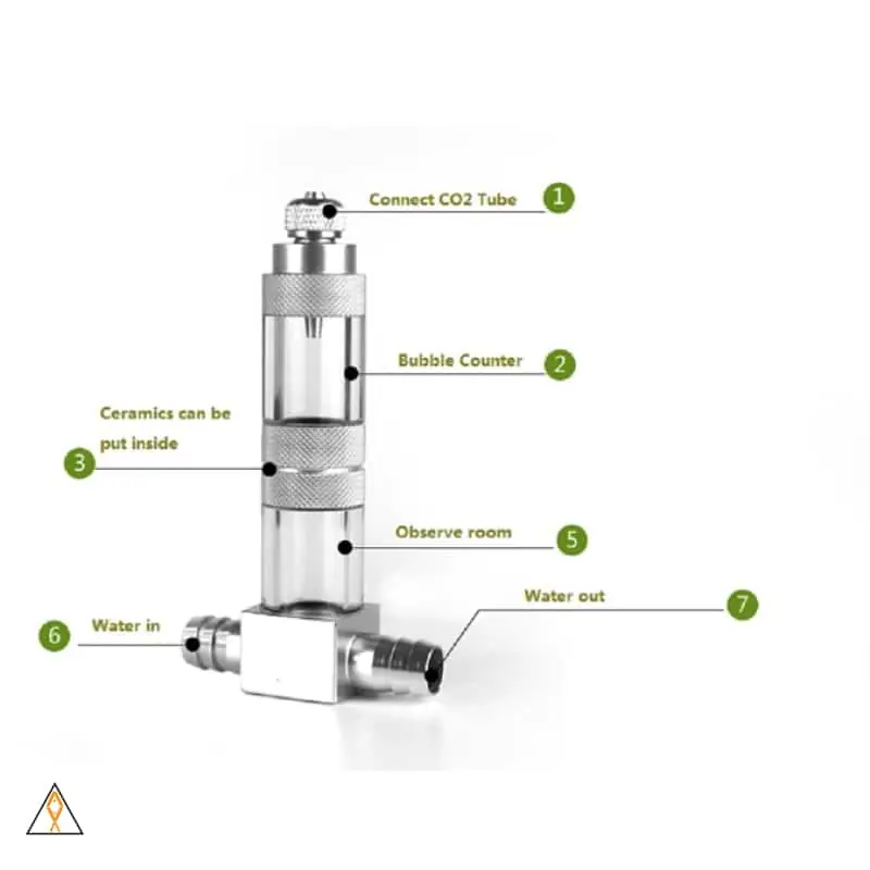 Stainless Steel In-line CO2 Diffuser - ALA