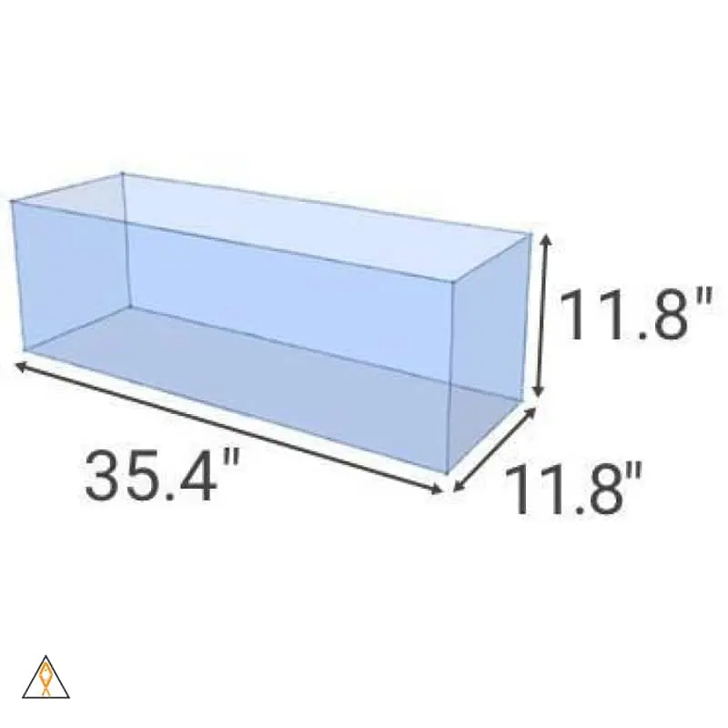 UNS 90L Ultra Clear Rimless Aquarium (21 GAL) - Ultum Nature System