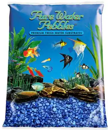 Pure Water Pebbles Deep Blue Frost 5 lb - Substrate