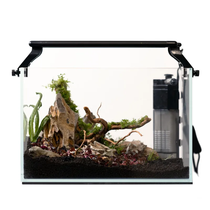 JBJ AquaZen 10g Aquarium Kit Including Tank + Filter + Light + Soil + AIO + H20 Conditioner – AZ-002B