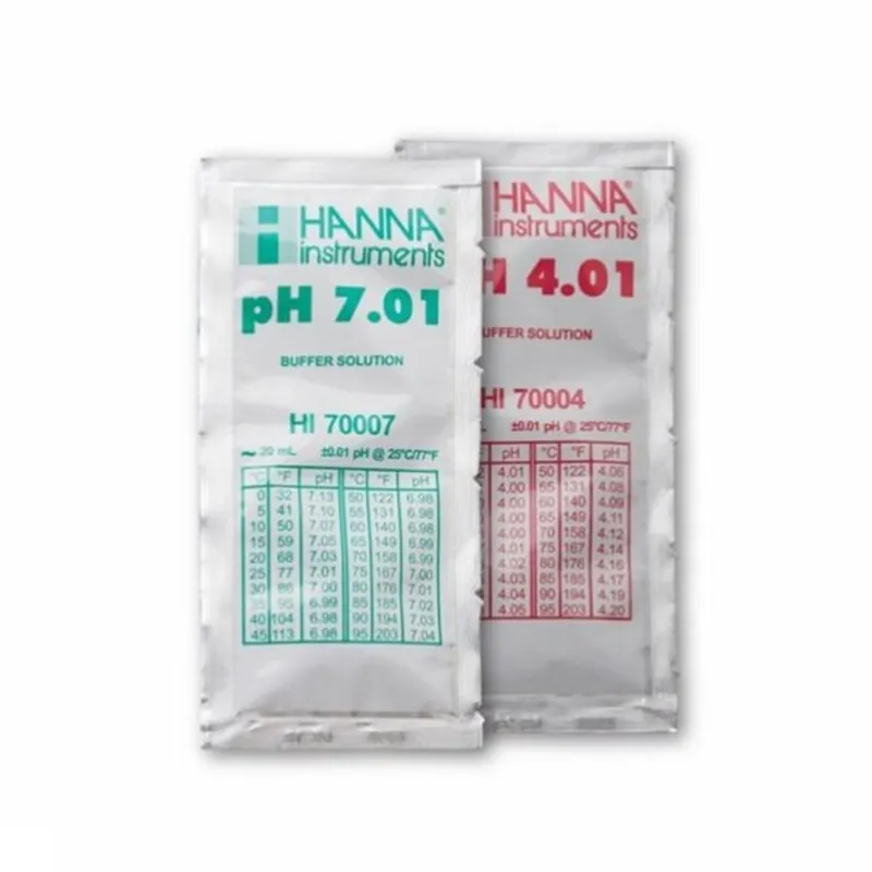Hanna pH 4.01 and 7.01 Calibration Buffer Sachets (10 x 20mL, 5 Each) – HI77400P - Tank Maintenance