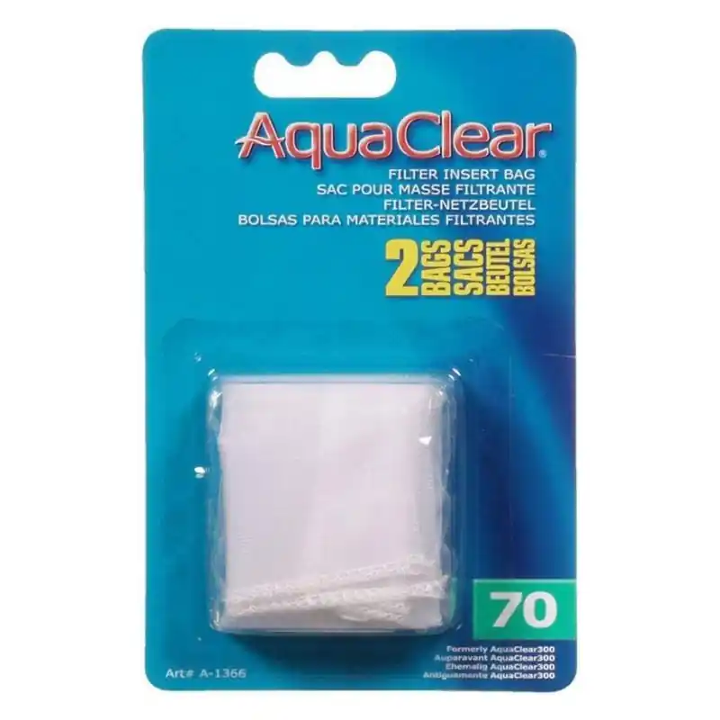 AquaClear Filter Insert Nylon Media Bag – 70 gallon – 2 count - Freshwater