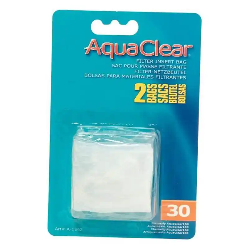 AquaClear Filter Insert Nylon Media Bag – 30 gallon – 2 count - Freshwater