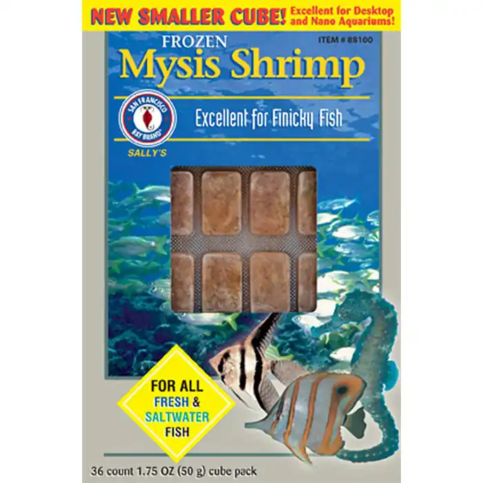San Francisco Bay Brand Mysis Shrimp Frozen Fish Cubes 50gm or 1.75oz - Frozen Food