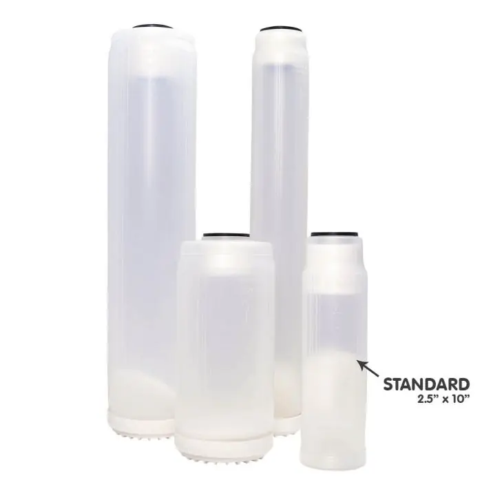 Clear Refillable Cartridge for DI Resin - Reverse Osmosis