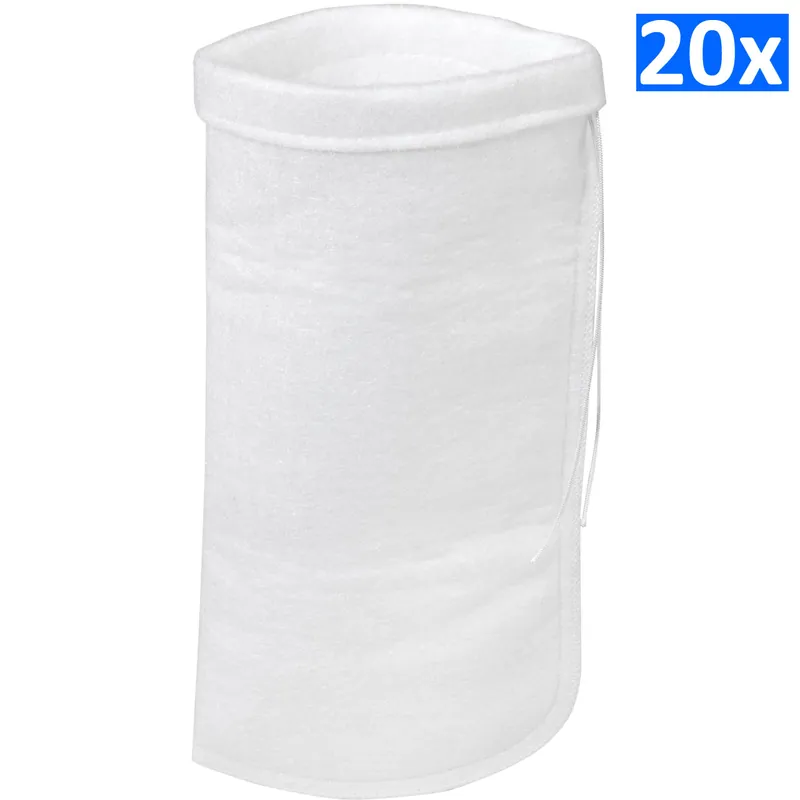 Simplicity 4″ x 14″ 200 Micron Filter Sock w/ Drawstring – Bulk Pack of 20 - Filter Media