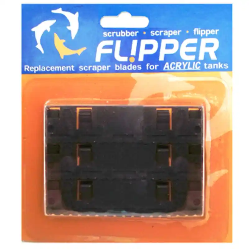 Flipper Standard ABS Plastic Replacement Blade for Acrylic Tanks – 3-Pack