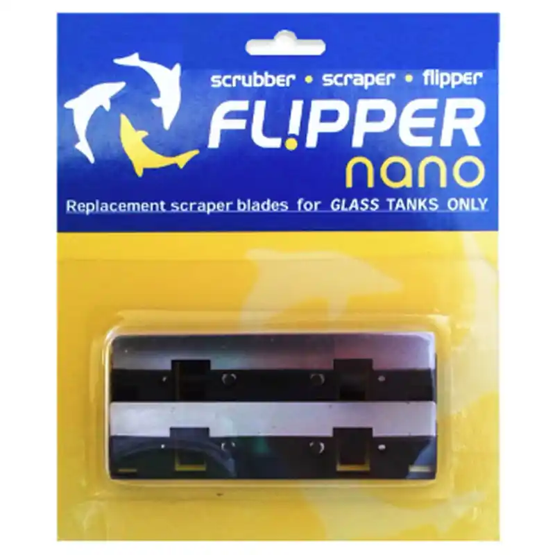 Flipper Nano Stainless Steel Replacement Blades for Glass Tanks – 2-Pack