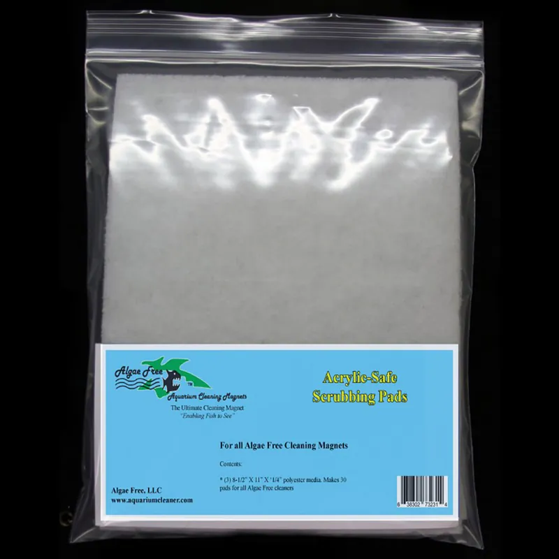 Algae Free Acrylic Cut to Fit Pads – 3 Pack of 8.5″ x 11″ Pads - Filters and Sumps