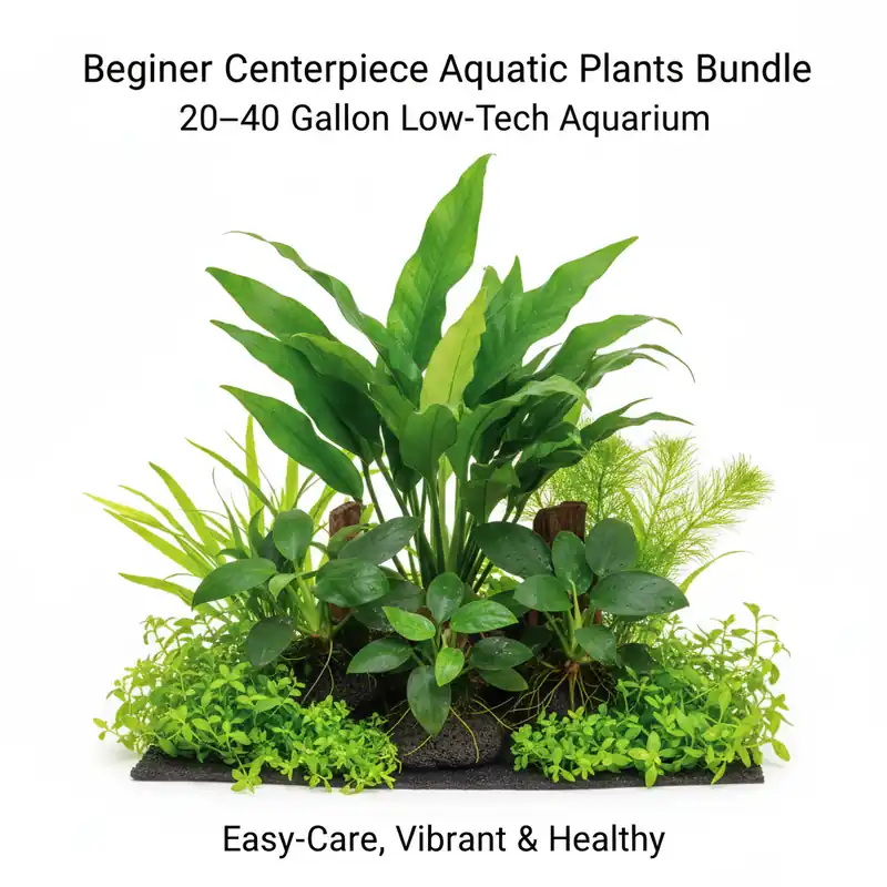 Beginner Centerpiece Bundle – 20–40 Gallon Low-Tech Aquarium | Easy Live Plants, Lush & Hardy