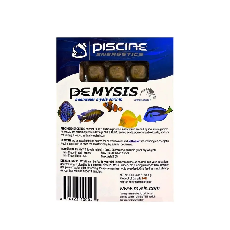PE Mysis Frozen Fish Food - Piscine Energetics