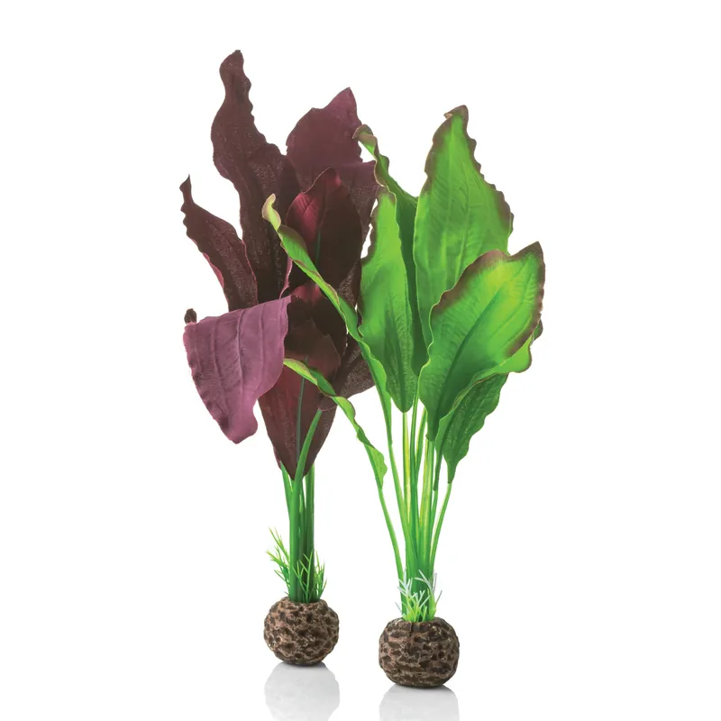 Medium Green & Purple Silk Plant Set - biOrb