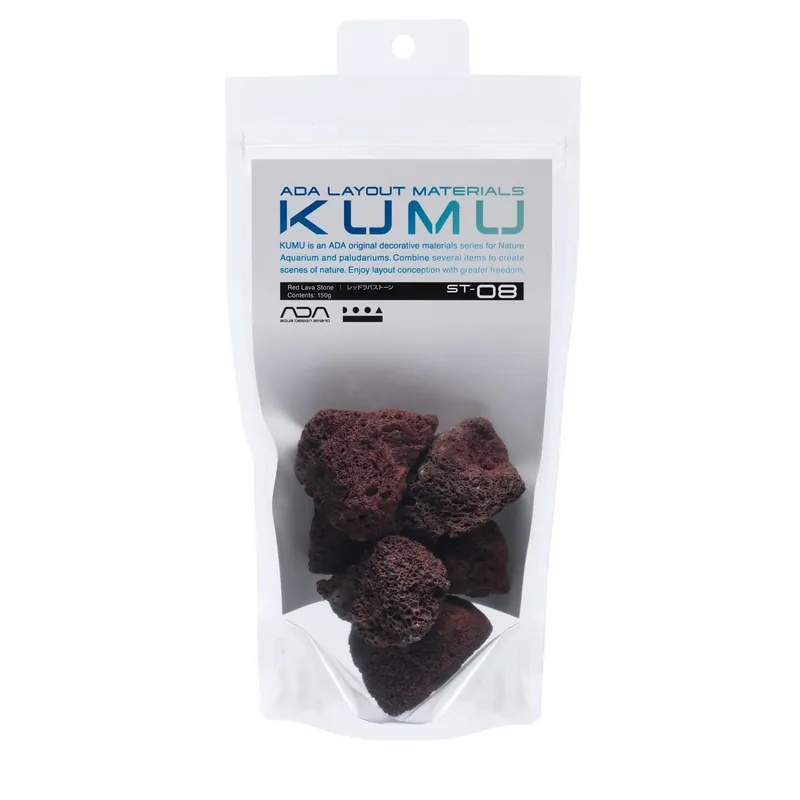 ADA KUMU Series (ST-08) Red Lava Stone 150g